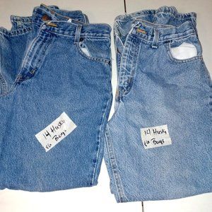 2 Pair of Boys Size 14 Husky Faded Glory Jeans